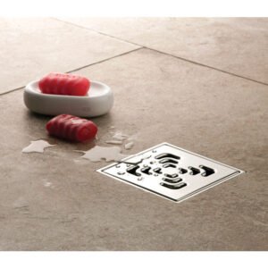 Ανοξείδωτο σιφόνι δαπέδου Confluo SQUARE Vertical PESTAN 15x15cm