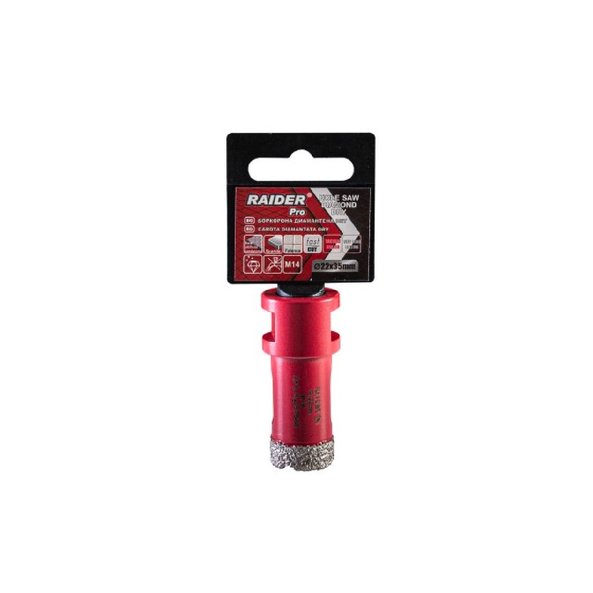 RAIDER Ποτηροτρύπανο διαμαντέ M14 Φ22mm 157844