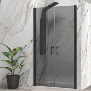 Καμπίνα από τοίχο σε τοίχο με fume κρύσταλλο S 28 ALTO SALLON Black KARAG