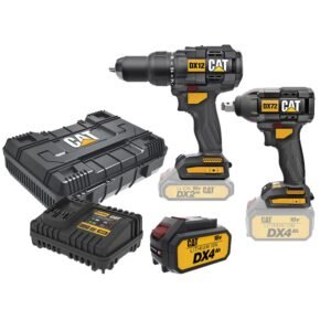 CAT Combo- 06 Δραπανοκατσάβιδο κρουστικό DX12B + μπουλονόκλειδο DX72B + κασετίνα + δώρο μπαταρία 4.0Ah DXB4 + δώρο φορτιστή DXC4
