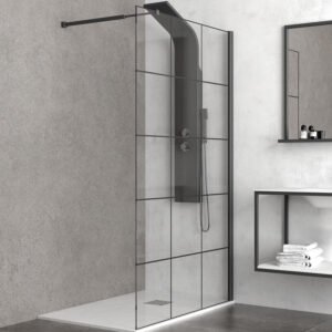 Σταθερό κρύσταλλο frame FREE Black KARAG 80x200cm